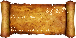 Ónodi Martin névjegykártya